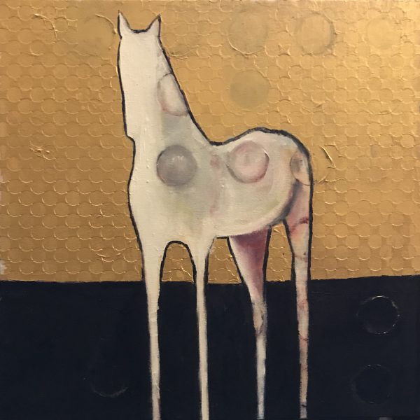 Brent Jones Art, acrylic, gold, horse, horse painting, abstract horse, contemporary horse, contemporary art